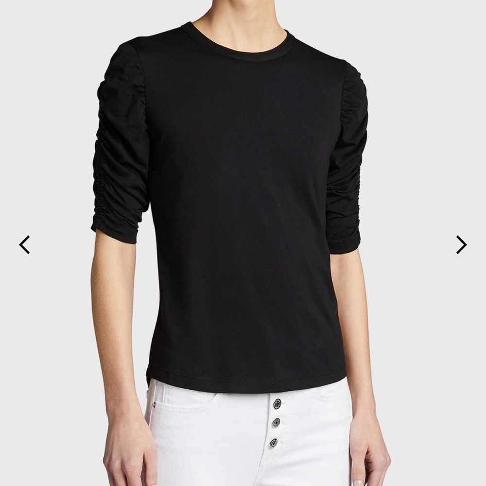 Veronica Beard waldorf Black 3/4 sleeve women’s  Tee